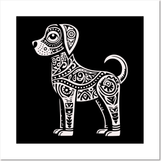 Lino Cut Dog Posters and Art